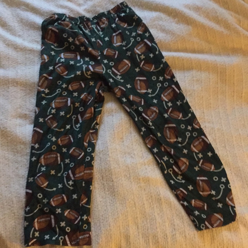Football pattern boys pajama bottoms
